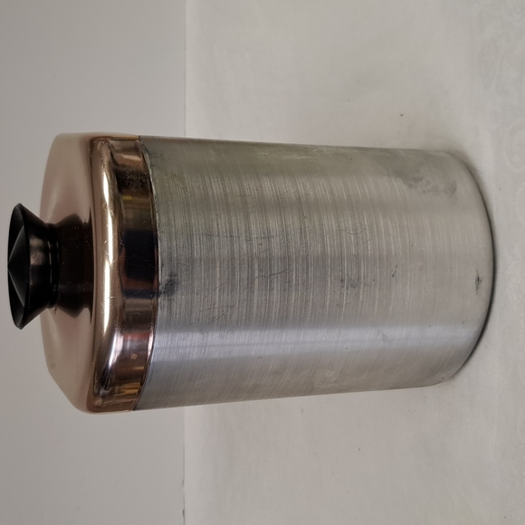Mid-Century Modern brushed aluminum flour canister - Picture 9 of 10